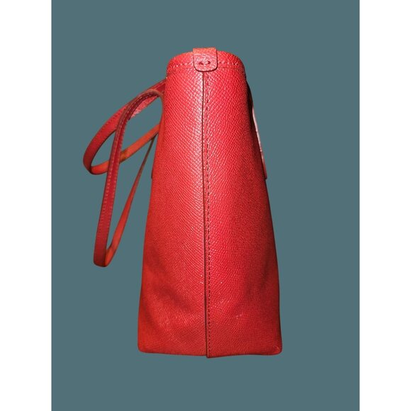 Coach Mini City Zip Tote Crossgrain Leather Red Shoulder Bag- - Picture 9 of 16